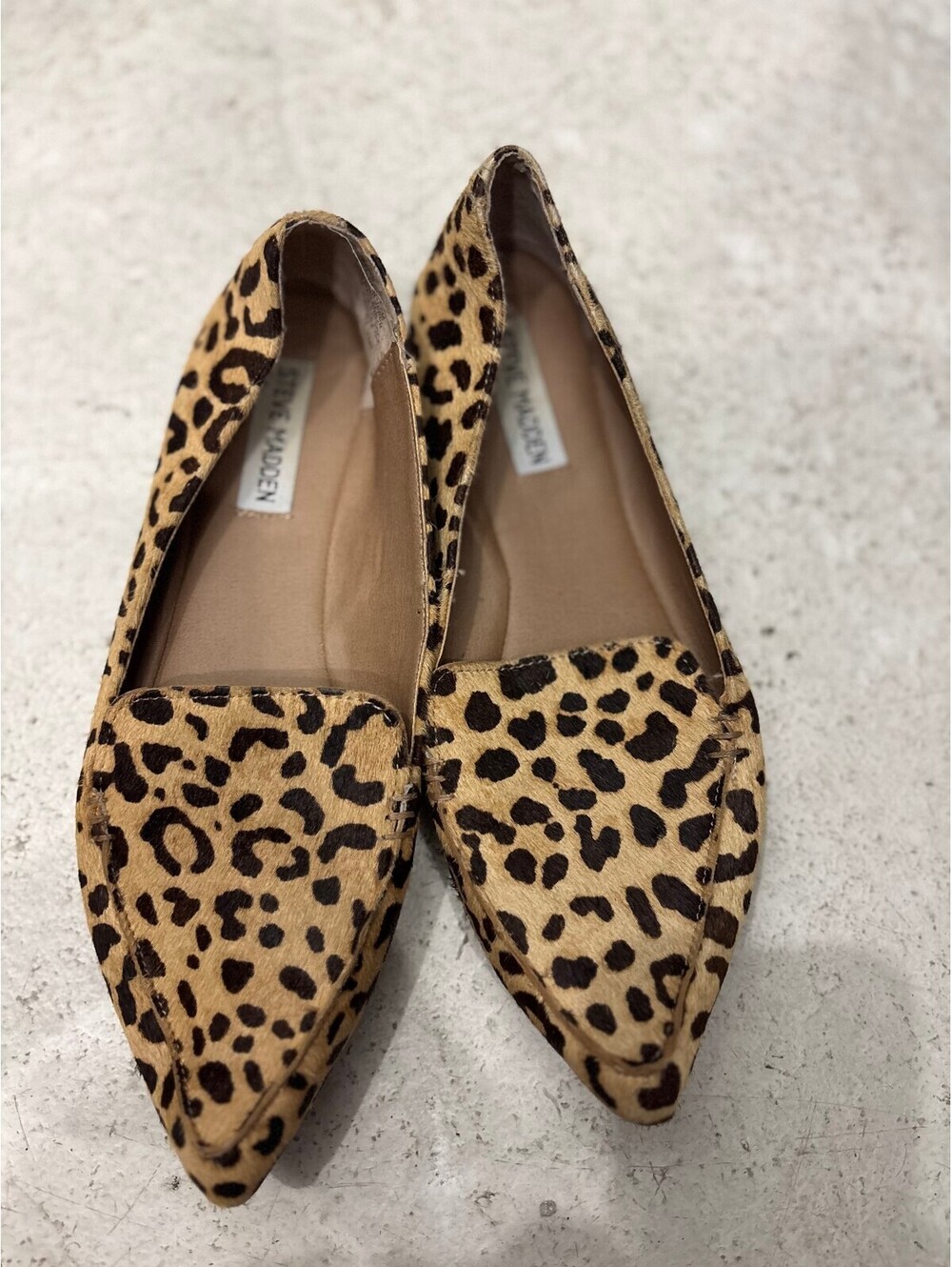Steve Madden Leopard Print Pointed Toe Flats